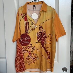 Summer Everest pop culture button down shirt